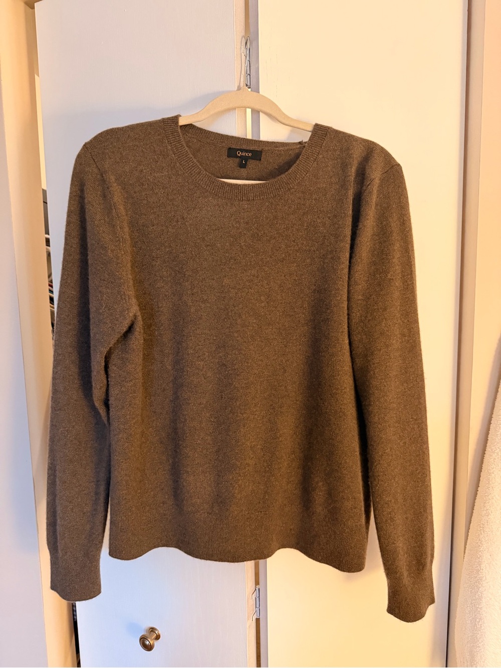 Quince Women's cashmere Crewneck Sweater - Brown